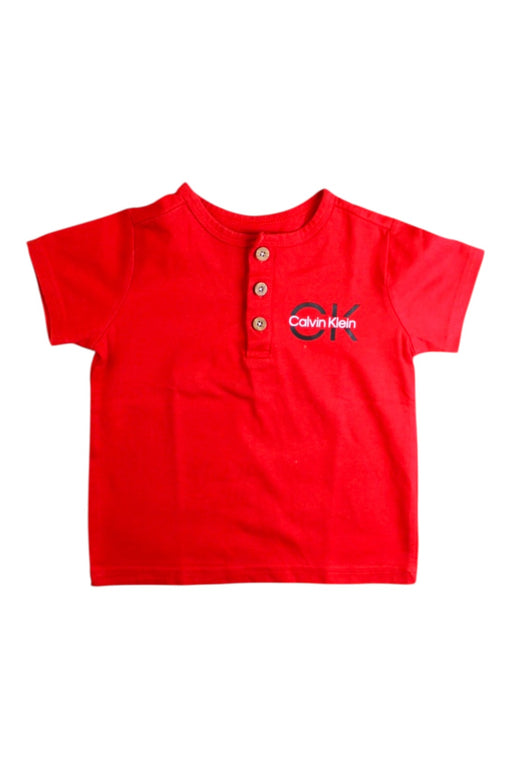 A Red Short Sleeve Tops from Calvin Klein in size 12-18M for boy. (Front View)