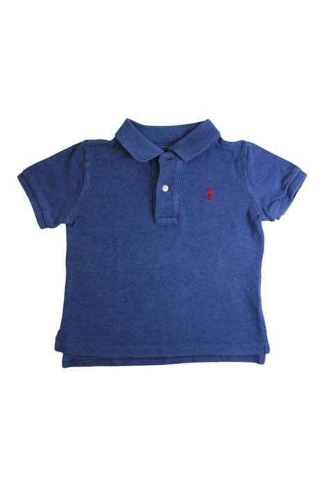 A Blue Short Sleeve Polos from Ralph Lauren in size 18-24M for boy. (Front View)