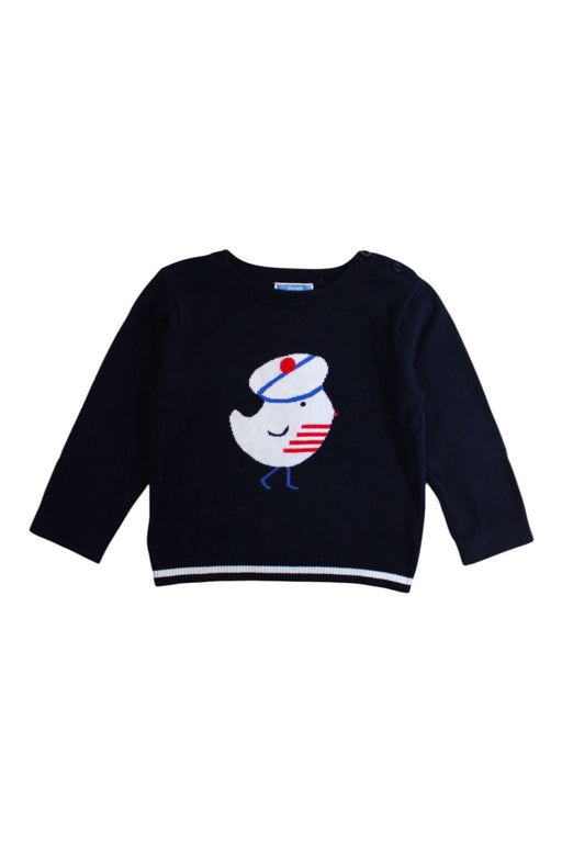 A Navy Crewneck Sweatshirts from Jacadi in size 18-24M for boy. (Front View)