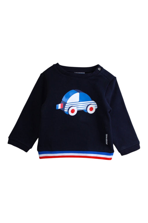 A Navy Crewneck Sweatshirts from Jacadi in size 18-24M for boy. (Front View)