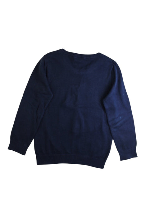 A Navy Knit Sweaters from Seed in size 6T for boy. (Back View)