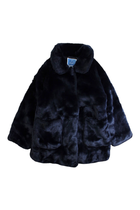 A Navy Coats from Jacadi in size 5T for girl. (Front View)