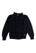 A Navy Zippered Sweatshirts from Armani in size 4T for girl. (Front View)