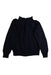 A Navy Zippered Sweatshirts from Armani in size 4T for girl. (Back View)