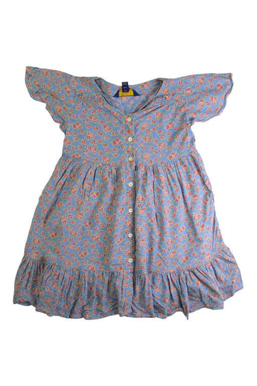 A Blue Sleeveless Dresses from Polo Ralph Lauren in size 4T for girl. (Front View)