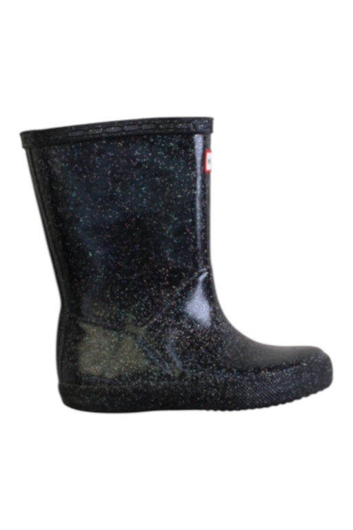 A Black Rain Boots from Hunter in size 3T for girl. (Front View)