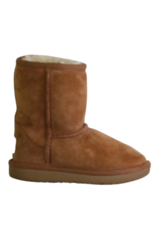 A Brown Booties from UGG in size 3T for girl. (Front View)
