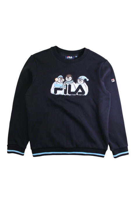 A Navy Crewneck Sweatshirts from Fila in size 11Y for neutral. (Front View)