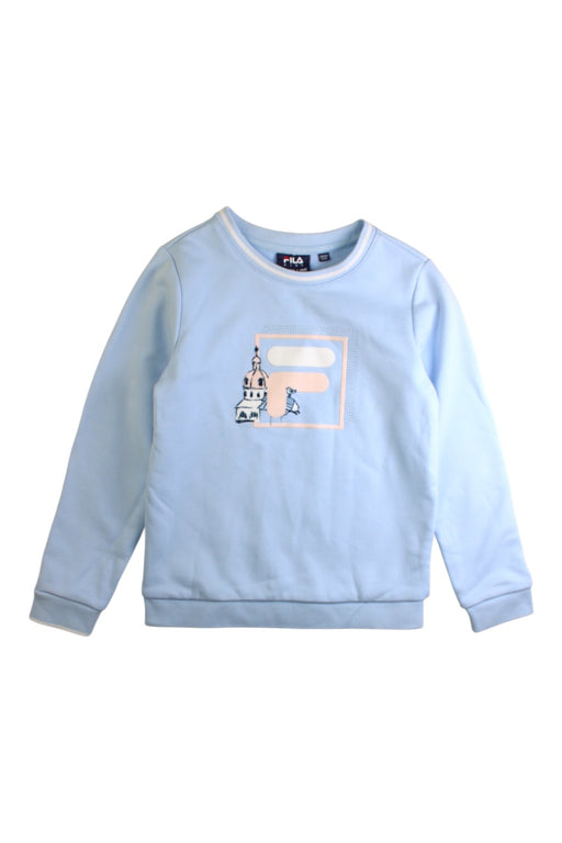 A Blue Crewneck Sweatshirts from Fila in size 7Y for girl. (Front View)