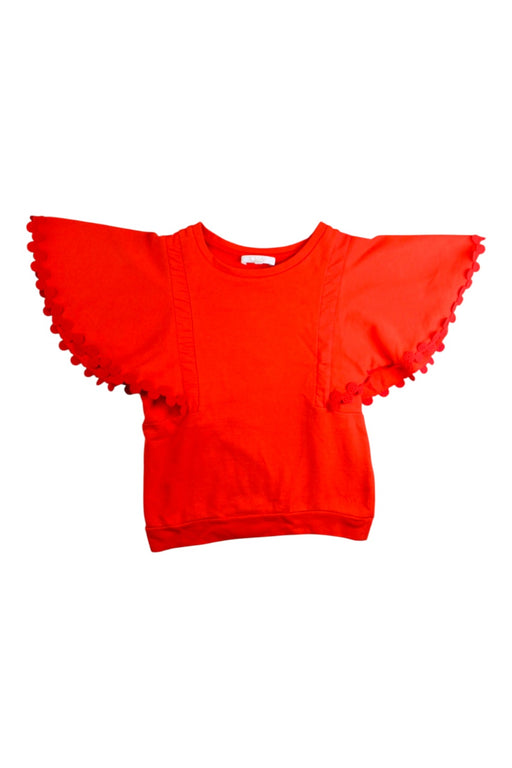 A Red Short Sleeve Tops from Chloe in size 8Y for girl. (Front View)