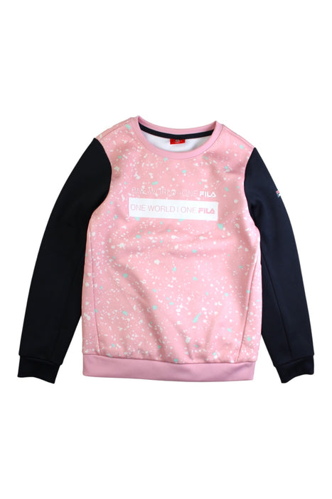 A Pink Crewneck Sweatshirts from Fila in size 10Y for girl. (Front View)