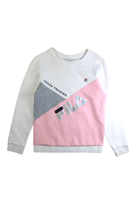 A White Crewneck Sweatshirts from Fila in size 10Y for girl. (Front View)