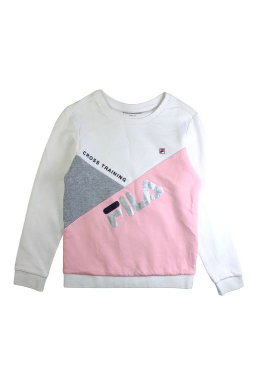 A White Crewneck Sweatshirts from Fila in size 10Y for girl. (Front View)