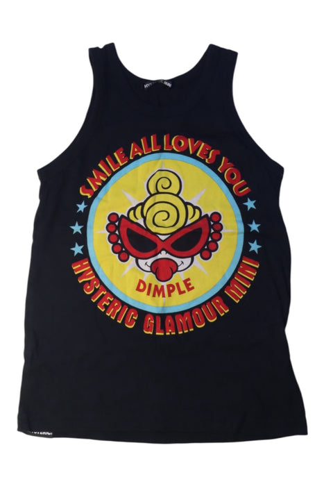 A Black Sleeveless T Shirts from Hysteric Mini in size 7Y for boy. (Front View)