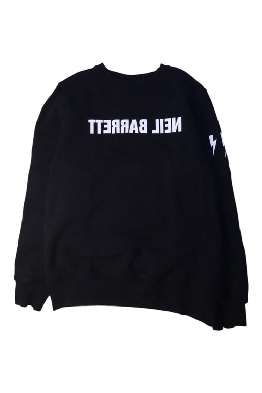 A Black Crewneck Sweatshirts from Neil Barrett Kids in size 12Y for boy. (Front View)