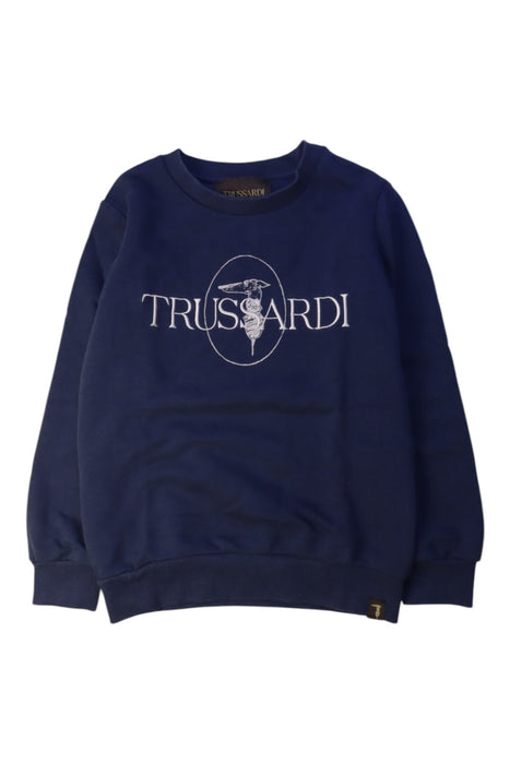 A Navy Crewneck Sweatshirts from Trussardi in size 8Y for boy. (Front View)
