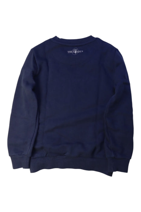 A Navy Crewneck Sweatshirts from Trussardi in size 8Y for boy. (Back View)