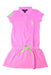 A Pink Short Sleeve Dresses from Polo Ralph Lauren in size 5T for girl. (Front View)