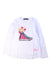 A White Long Sleeve Tops from Desigual in size 5T for girl. (Front View)