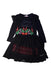 A Black Long Sleeve Dresses from Desigual in size 5T for girl. (Front View)