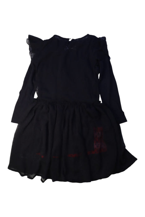 A Black Long Sleeve Dresses from Desigual in size 5T for girl. (Back View)