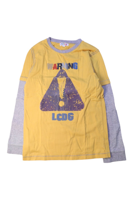 A Yellow Long Sleeve T Shirts from La Compagnie des Petits in size 8Y for boy. (Front View)