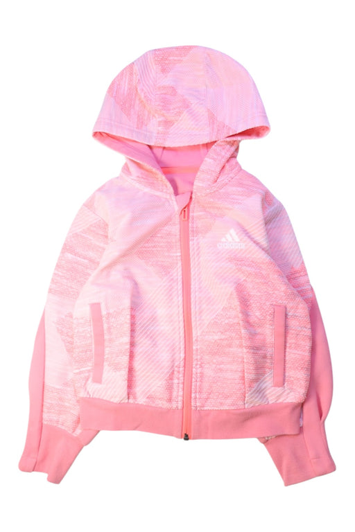 A Pink Lightweight Jackets from Adidas in size 5T for girl. (Front View)