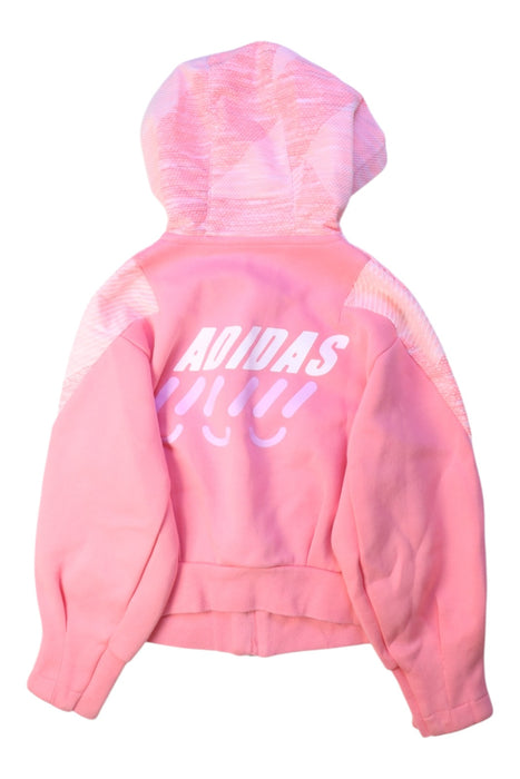 A Pink Lightweight Jackets from Adidas in size 5T for girl. (Back View)