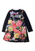 A Multicolor Long Sleeve Dresses from Desigual in size 5T for girl. (Front View)