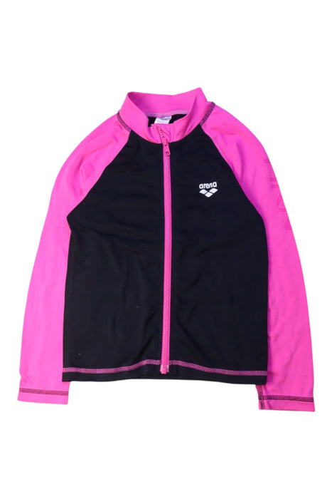 A Black Rash Guards from Arena in size 4T for girl. (Front View)