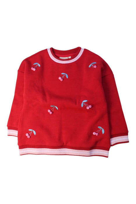 A Red Crewneck Sweatshirts from Chickeeduck in size 4T for girl. (Front View)