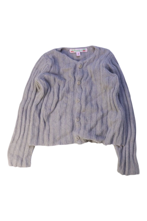 A Grey Cardigans from Bonpoint in size 2T for girl. (Front View)