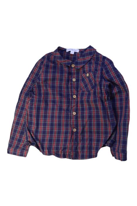 A Navy Long Sleeve Shirts from Fina Ejerique in size 3T for boy. (Front View)
