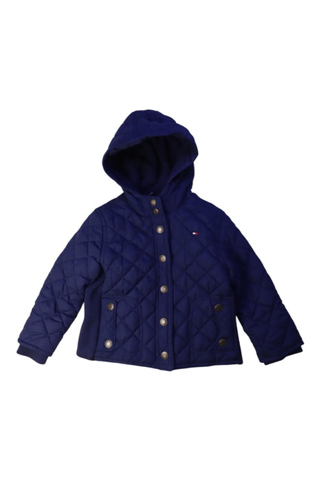 A Navy Puffer/Quilted Jackets from Tommy Hilfiger in size 2T for boy. (Front View)