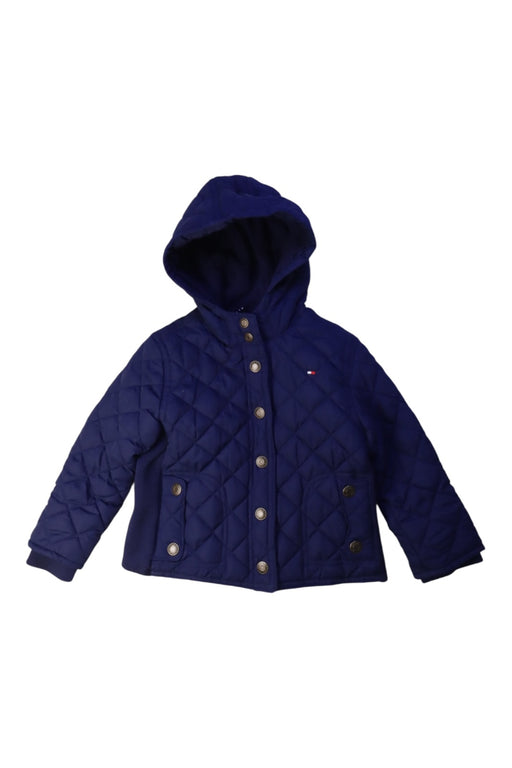A Navy Puffer/Quilted Jackets from Tommy Hilfiger in size 2T for boy. (Front View)