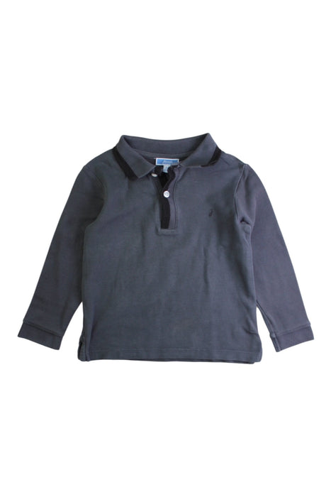 A Black Long Sleeve Polos from Jacadi in size 4T for boy. (Front View)