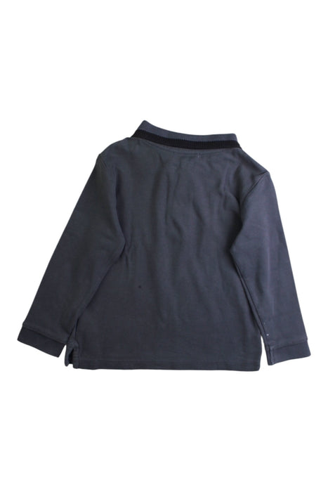 A Black Long Sleeve Polos from Jacadi in size 4T for boy. (Back View)