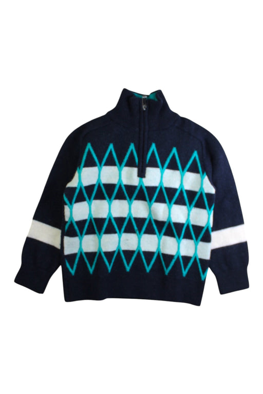 A Navy Knit Sweaters from Jacadi in size 4T for boy. (Front View)