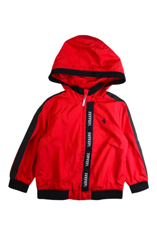 A Red Lightweight Jackets from Ferrari in size 3T for boy. (Front View)