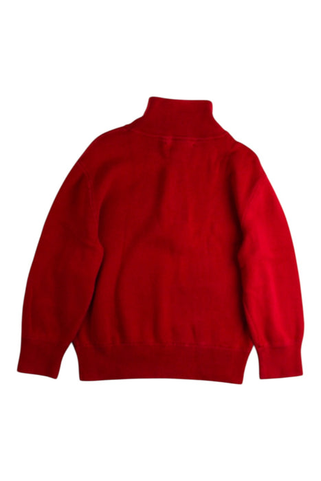 A Red Zippered Sweatshirts from Polo Ralph Lauren in size 3T for boy. (Back View)