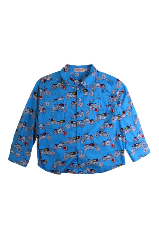 A Blue Long Sleeve Polos from Cath Kids London in size 2T for boy. (Front View)
