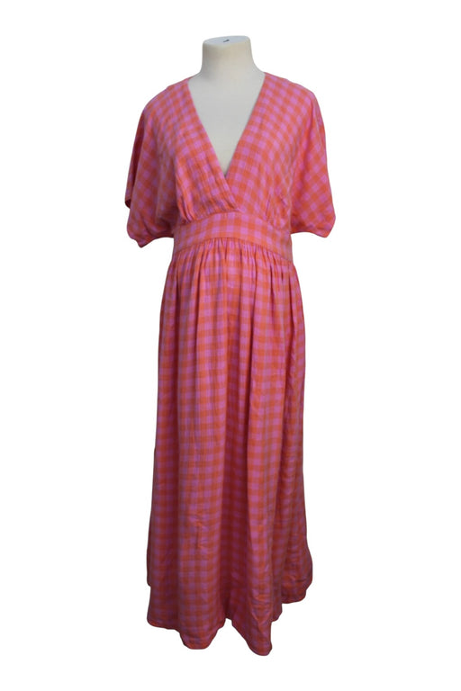 A Pink Short Sleeve Dresses from Hatch in size Maternity-S for maternity. (Front View)