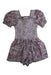 A Purple Short Sleeve Rompers from Seed in size 4T for girl. (Front View)