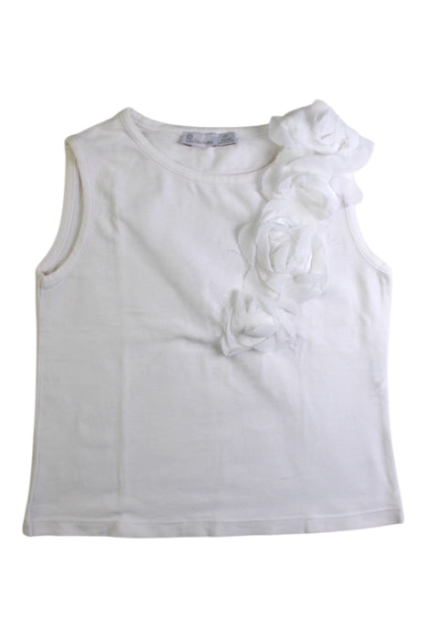 A White Sleeveless Tops from Patachou in size 4T for girl. (Front View)