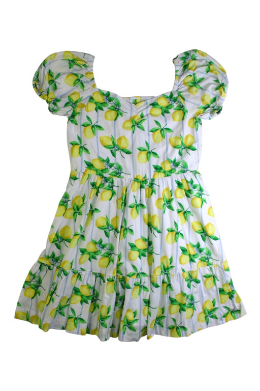 A Green Short Sleeve Dresses from Janie & Jack in size 6T for girl. (Front View)