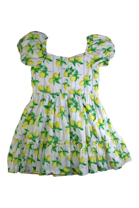 A Green Short Sleeve Dresses from Janie & Jack in size 6T for girl. (Back View)