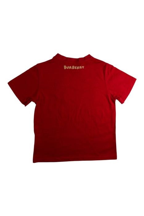 A Red Short Sleeve T Shirts from Burberry in size 6T for boy. (Back View)