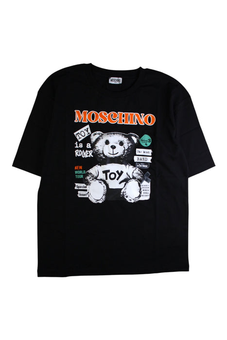 A Black Short Sleeve T Shirts from Moschino in size 14Y for neutral. (Front View)
