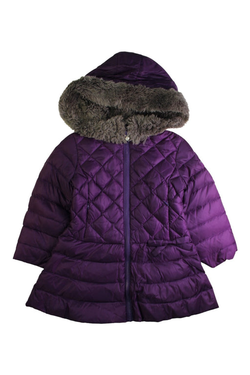 A Purple Puffer/Quilted Coats & Outerwear from Armani in size 4T for girl. (Front View)