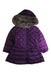 A Purple Puffer/Quilted Coats & Outerwear from Armani in size 4T for girl. (Front View)